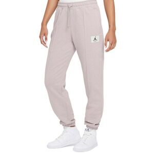 Jordan Flight Women Fleece Joggers Taupe High Rise Sweatpants medium